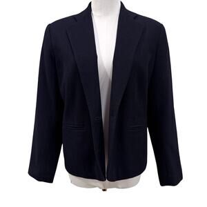 Adolfo Studio Navy Blue Women Wool Blazer Tailored 2p Office Corporate Workwear